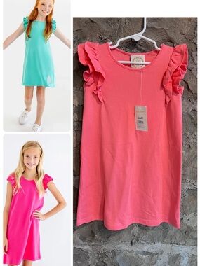 NWT The Beaufort Bonnet Company size 6 Ruehling Parrot Cay Coral Ruffle Dress